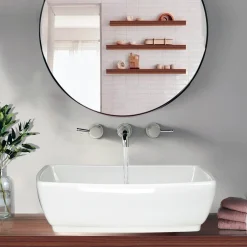 Online White Rectangular Vessel Sink NSV1913 Drop-In / Top Mount Sinks
