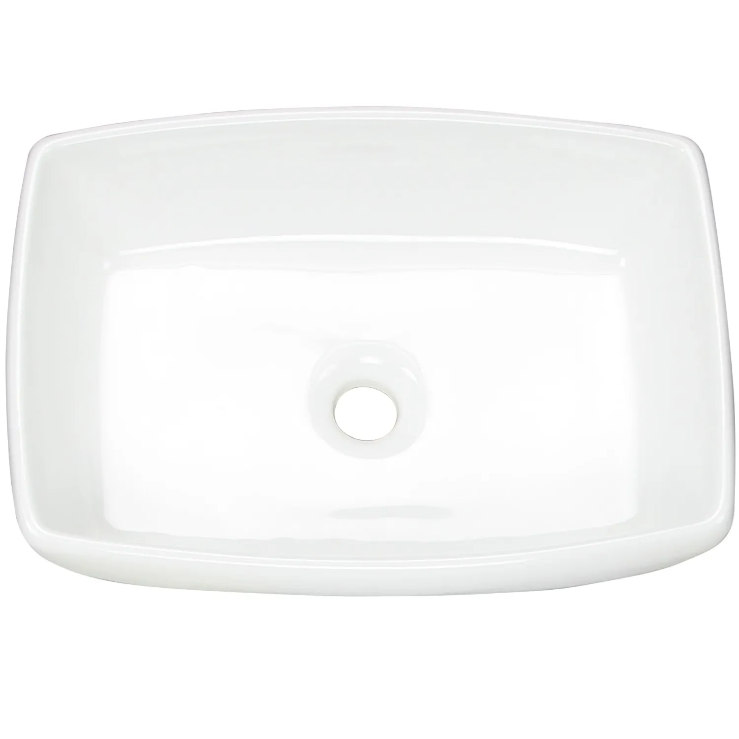 Online White Rectangular Vessel Sink NSV1913 Drop-In / Top Mount Sinks