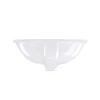 Hot 17 x 14 Glazed Bottom Undermount Oval Ceramic Sink in White Undermount