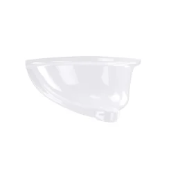 Hot 17 x 14 Glazed Bottom Undermount Oval Ceramic Sink in White Undermount