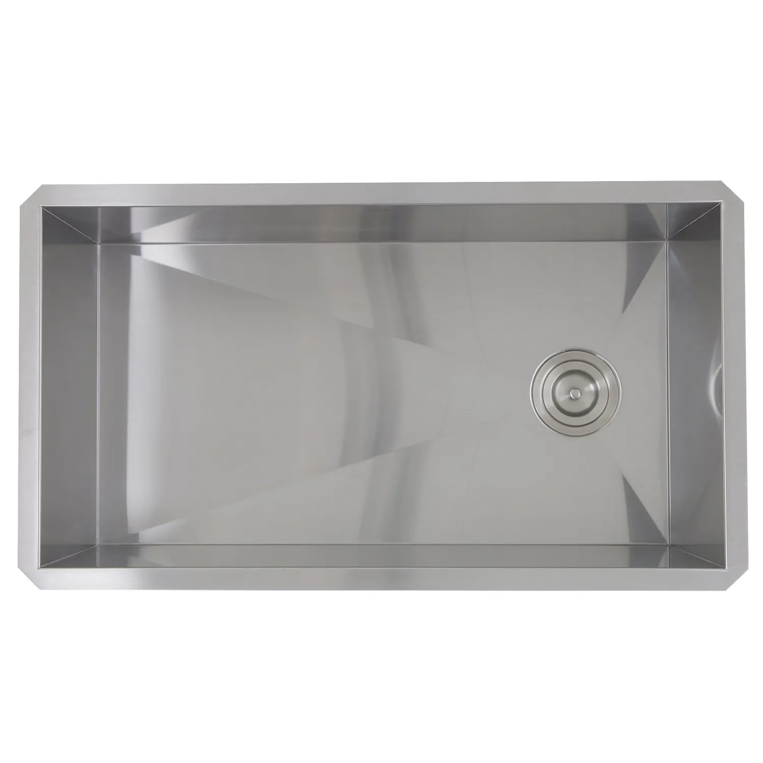 Discount ZR3218-OSD - 32" Pro Series Large Rectangle Single Bowl Undermount Small Radius Stainless Steel Kitchen Sink, Offset Drain Stainless Steel Sinks|Single Bowl Sinks