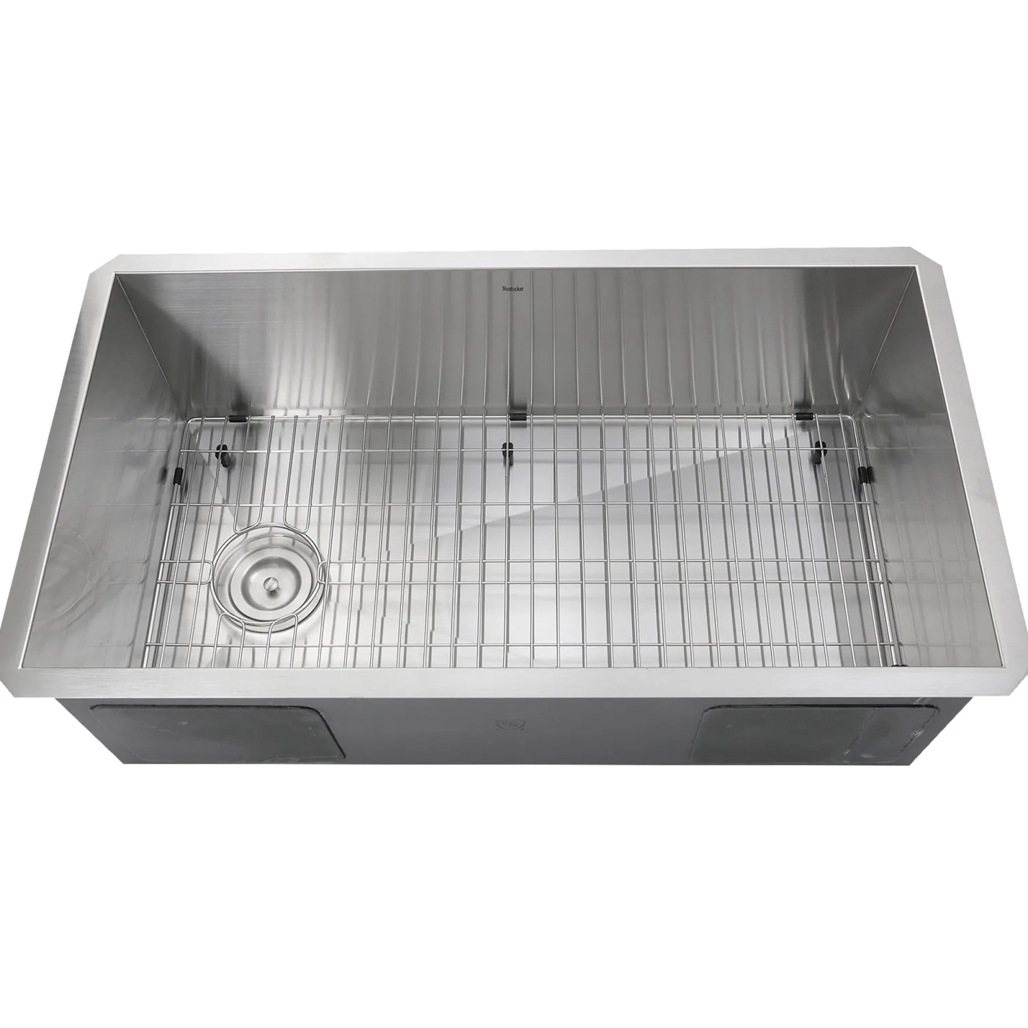 Discount ZR3218-OSD - 32" Pro Series Large Rectangle Single Bowl Undermount Small Radius Stainless Steel Kitchen Sink, Offset Drain Stainless Steel Sinks|Single Bowl Sinks
