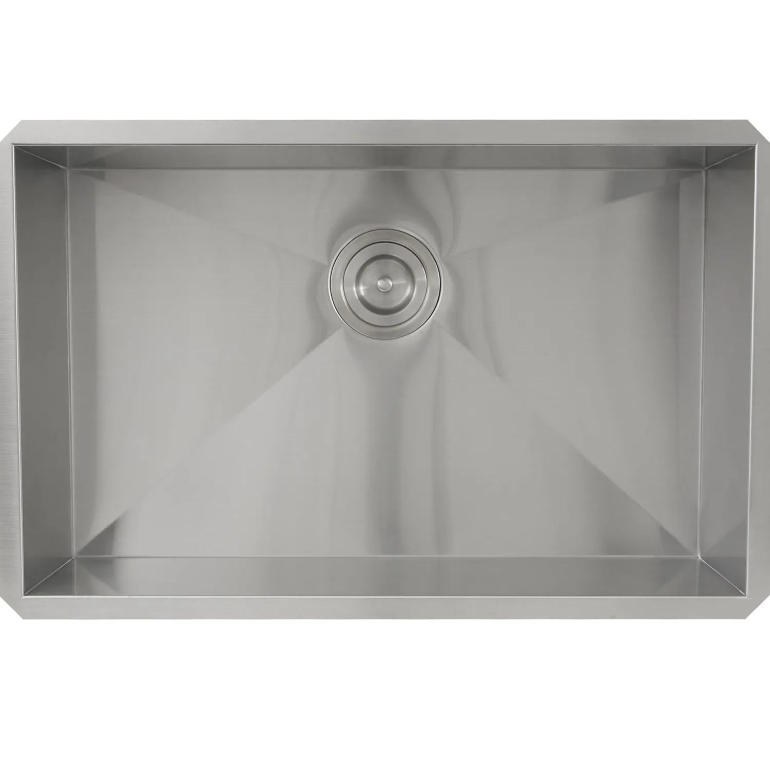 Sale ZR2818-8-16 - 28" Pro Series Rectangle Single Bowl Undermount Zero Radius Stainless Steel Kitchen Sink, 8" Deep Stainless Steel Sinks|Single Bowl Sinks