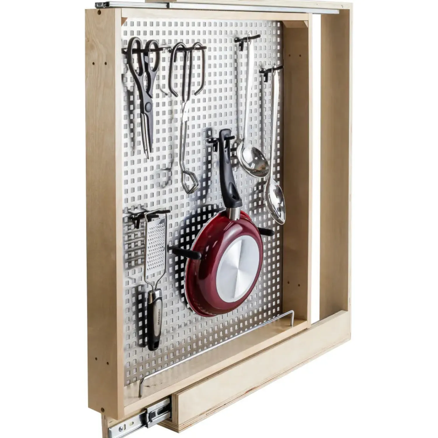 Best Peg Board Filler Pullout Cabinet Construction + Upgrades