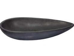 Pod Shaped Vessel Sink in Honed Lava Stone Above Counter / Vessel Sinks