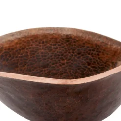 Discount Free Form Hand Forged Old World Copper Vessel Sink Above Counter / Vessel Sinks