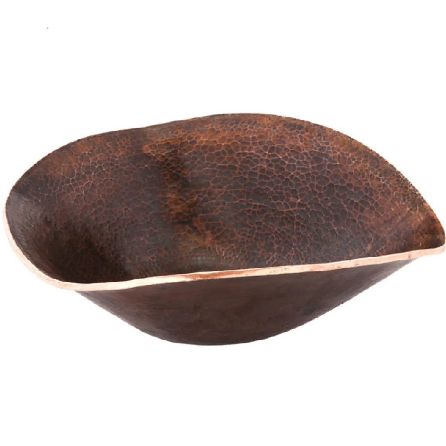 Discount Free Form Hand Forged Old World Copper Vessel Sink Above Counter / Vessel Sinks