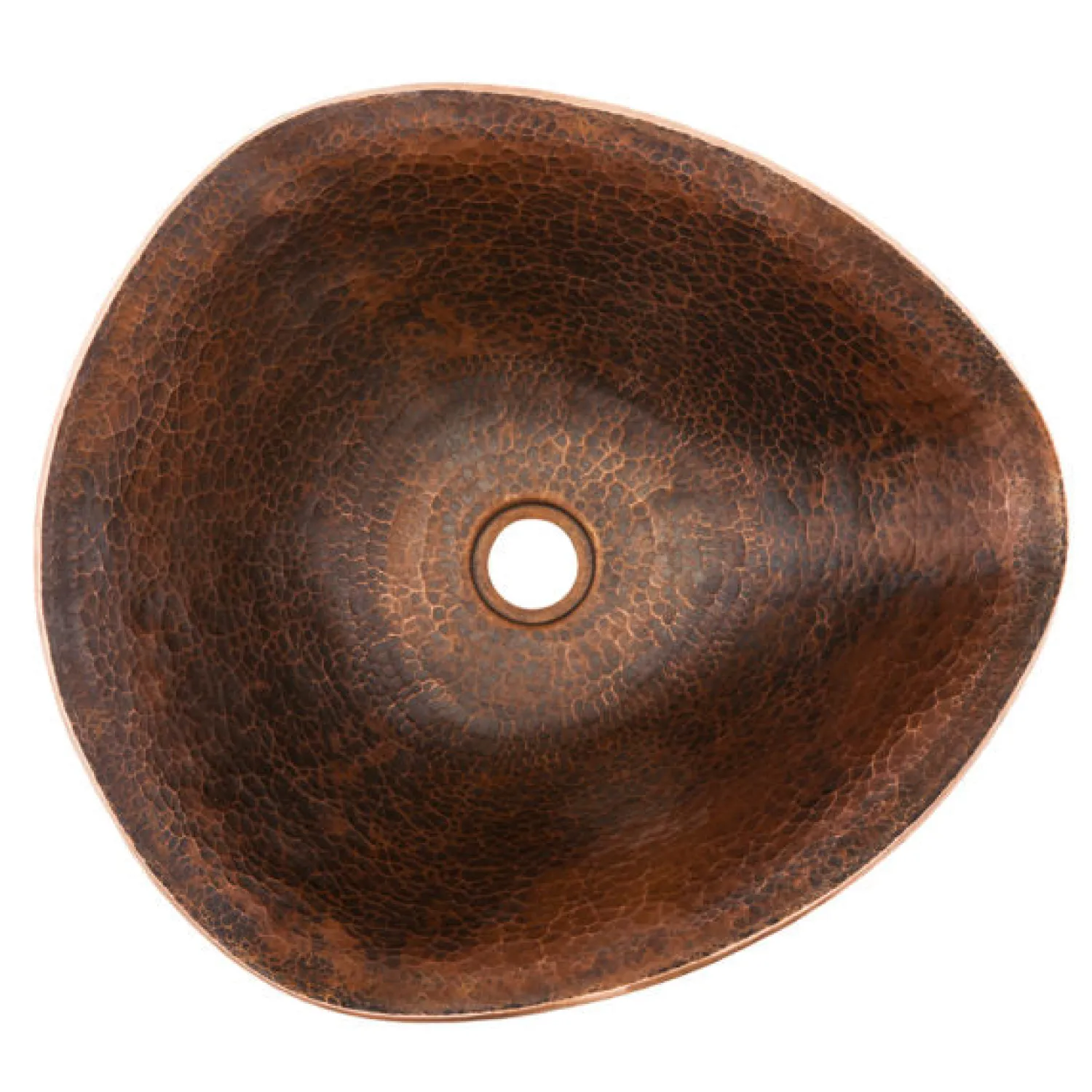 Discount Free Form Hand Forged Old World Copper Vessel Sink Above Counter / Vessel Sinks