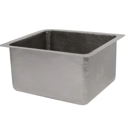 Sale 16" Gourmet Rectangular Hammered Copper Bar/Prep Sink in Nickel Bar / Prep Sinks