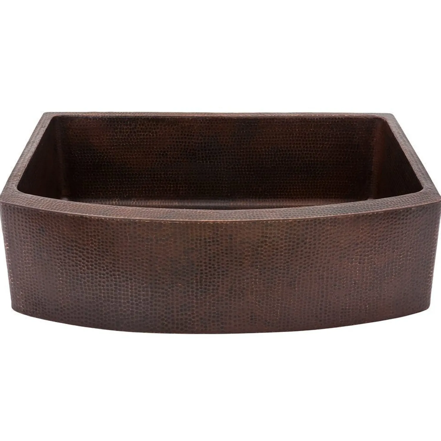 New 30" Hammered Copper Kitchen Rounded Apron Single Basin Sink Single Bowl Sinks|Apron Front / Farmhouse Sinks