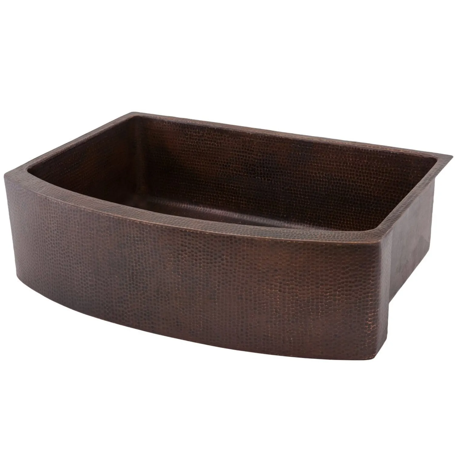 New 30" Hammered Copper Kitchen Rounded Apron Single Basin Sink Single Bowl Sinks|Apron Front / Farmhouse Sinks