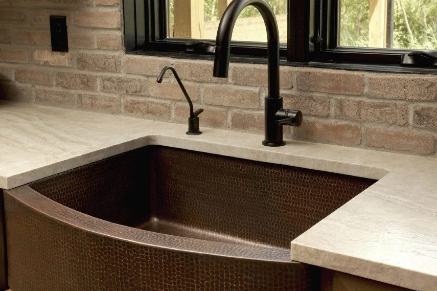 New 30" Hammered Copper Kitchen Rounded Apron Single Basin Sink Single Bowl Sinks|Apron Front / Farmhouse Sinks