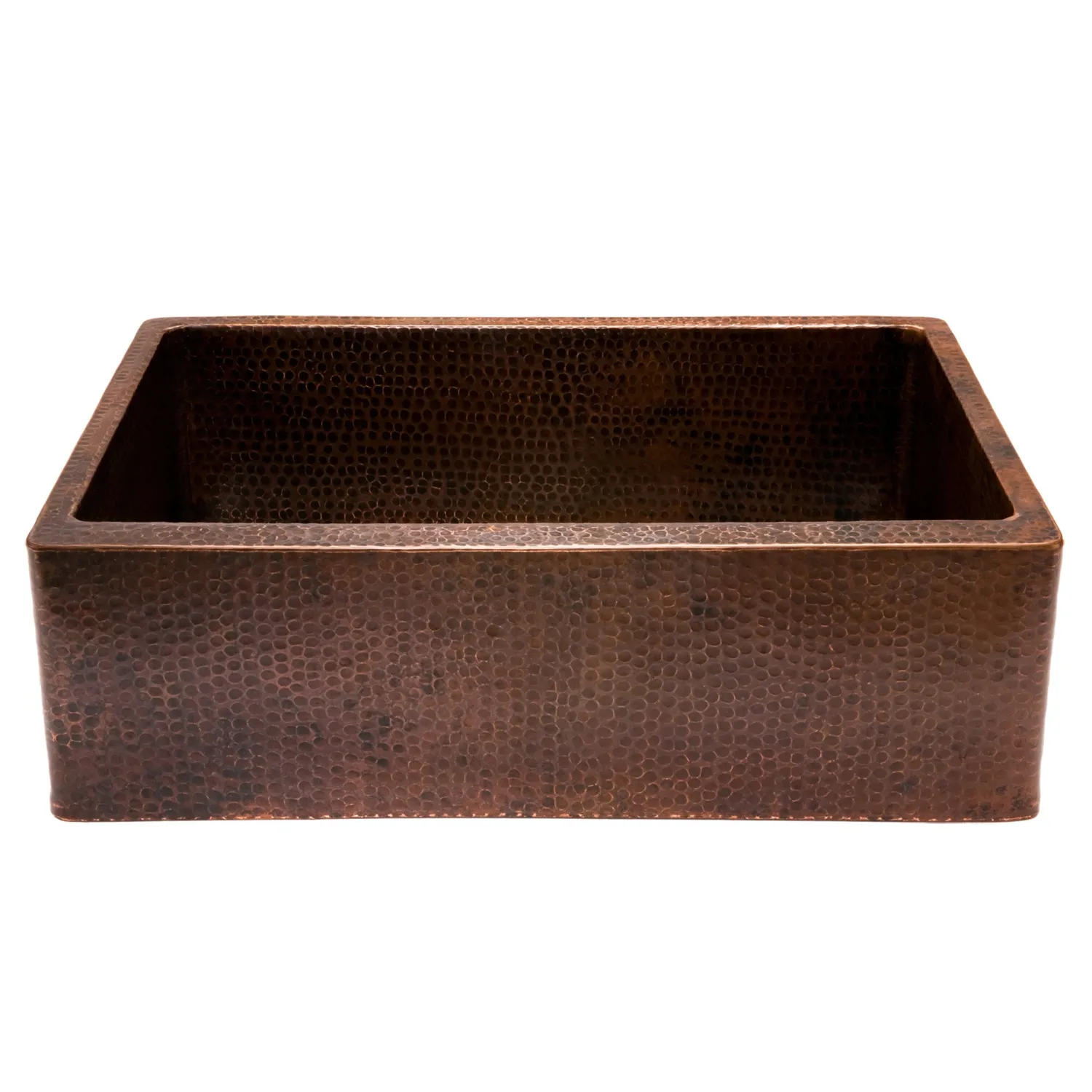 Online 30" Hammered Copper Kitchen Apron Single Basin Sink Single Bowl Sinks|Apron Front / Farmhouse Sinks