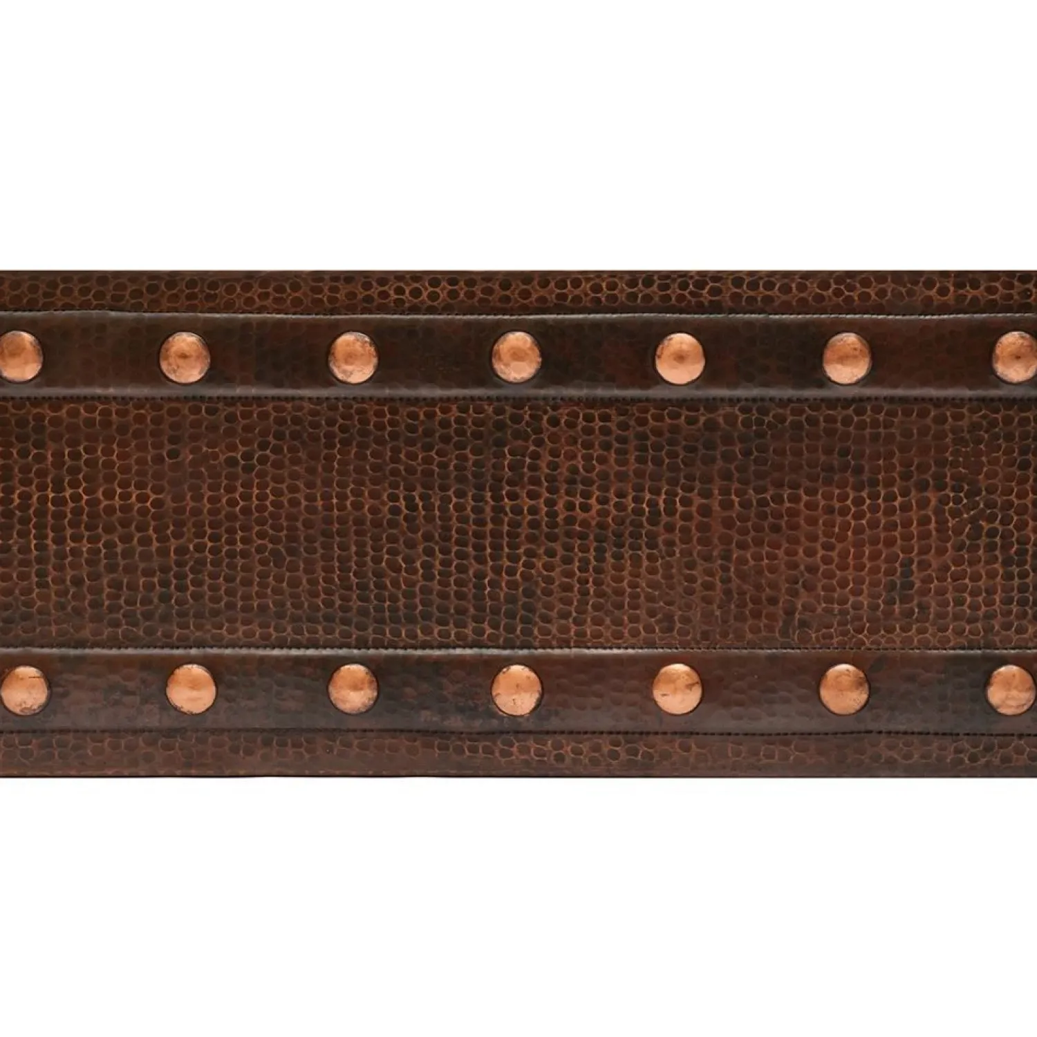 Online 33" Hammered Copper Kitchen Apron 50/50 Double Basin Sink with Barrel Strap Design Double Bowl Sinks|Apron Front / Farmhouse Sinks