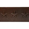 Hot 33" Hammered Copper Kitchen Apron Single Basin Sink with Star Design Single Bowl Sinks|Apron Front / Farmhouse Sinks