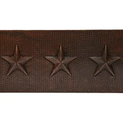 Hot 33" Hammered Copper Kitchen Apron Single Basin Sink with Star Design Single Bowl Sinks|Apron Front / Farmhouse Sinks