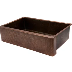 Clearance 35" Hammered Copper Kitchen Apron Single Basin Sink Single Bowl Sinks|Apron Front / Farmhouse Sinks