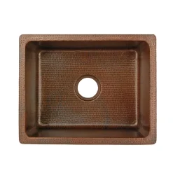 Sale 20" Hammered Copper Kitchen/Bar/Prep Single Basin Sink Sinks For Tight Spaces|Bar / Prep Sinks