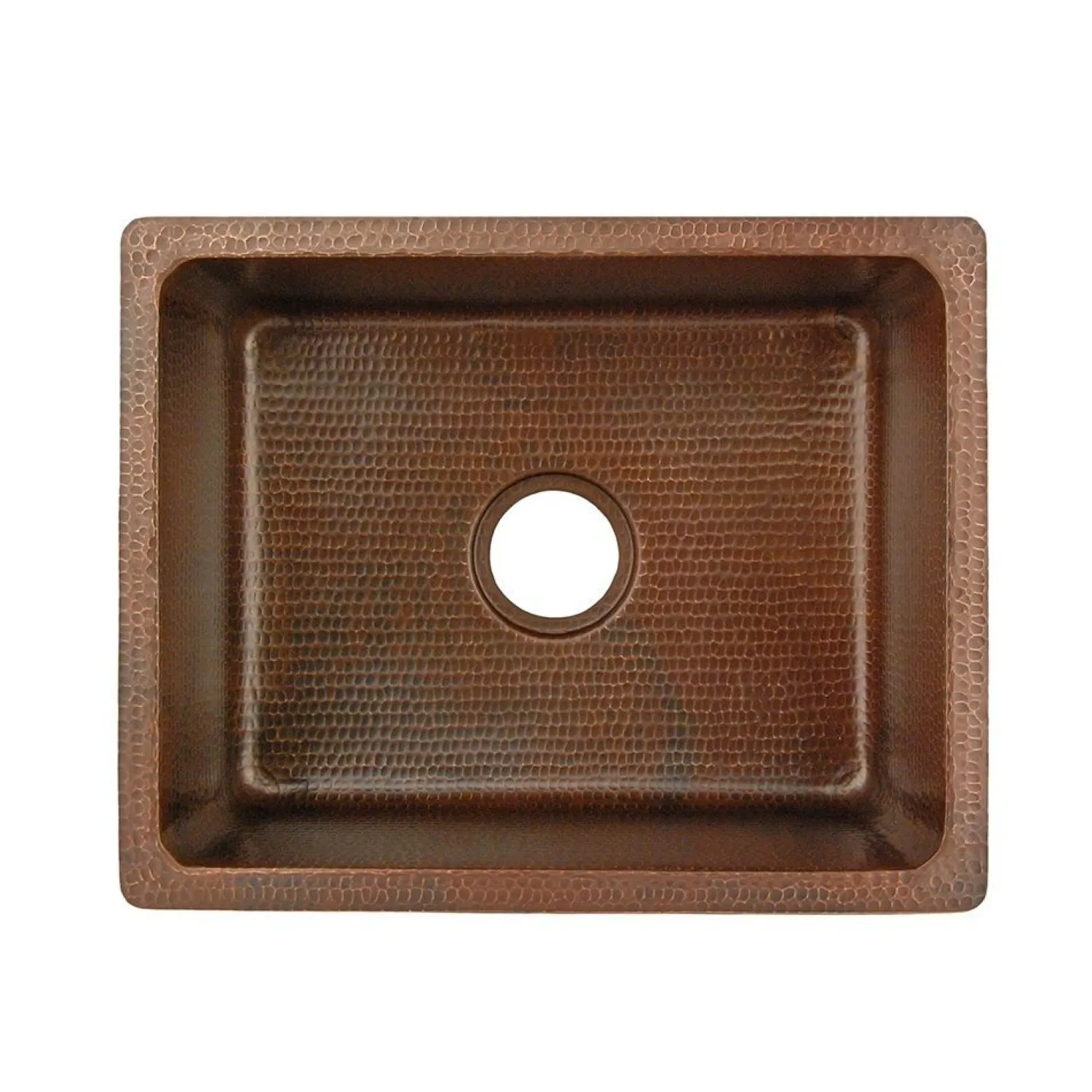 Sale 20" Hammered Copper Kitchen/Bar/Prep Single Basin Sink Sinks For Tight Spaces|Bar / Prep Sinks