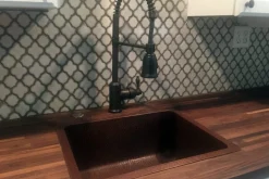 Sale 20" Hammered Copper Kitchen/Bar/Prep Single Basin Sink Sinks For Tight Spaces|Bar / Prep Sinks
