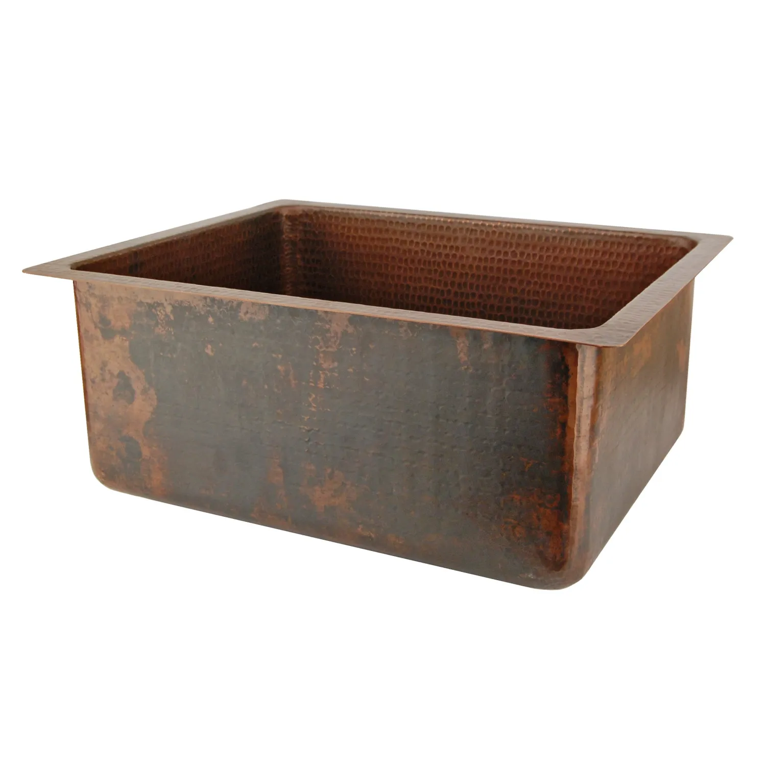 Sale 20" Hammered Copper Kitchen/Bar/Prep Single Basin Sink Sinks For Tight Spaces|Bar / Prep Sinks