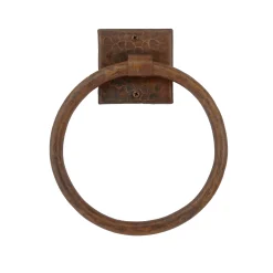 Hot 7" Hand Hammered Copper Towel Ring Towel Rings
