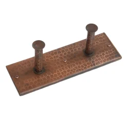 Clearance Hand Hammered Copper Double Robe/Towel Hook Robe Hooks