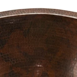 Outlet Master Bath Oval Under Counter Hammered Copper Bathroom Sink Undermount