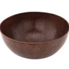 Outlet 15" Medium Round Vessel Hammered Copper Sink Above Counter / Vessel Sinks
