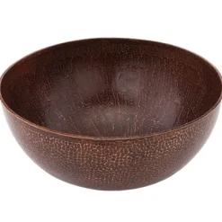 Outlet 15" Medium Round Vessel Hammered Copper Sink Above Counter / Vessel Sinks