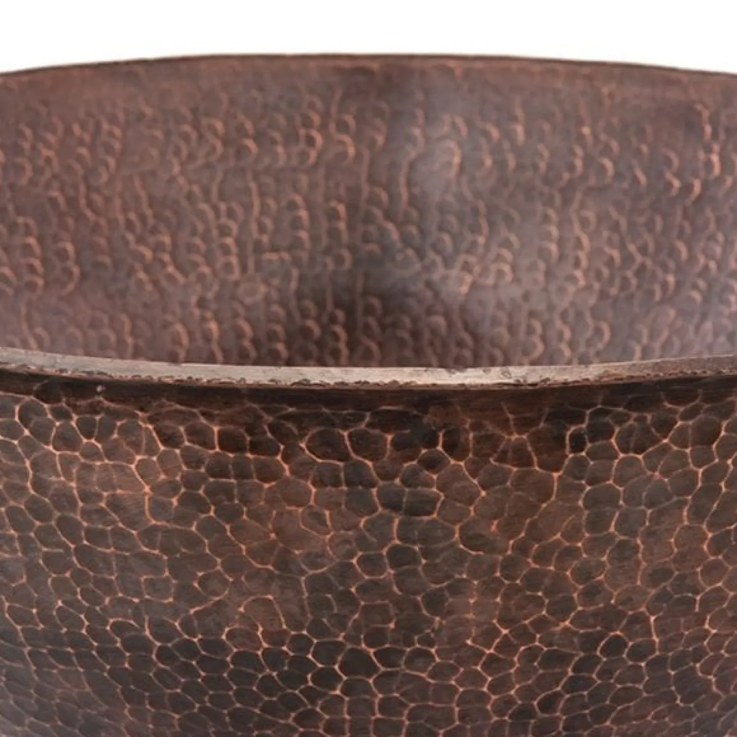Outlet 15" Medium Round Vessel Hammered Copper Sink Above Counter / Vessel Sinks