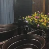 Sale Oval Bucket Vessel Hammered Copper Sink with Handles Above Counter / Vessel Sinks