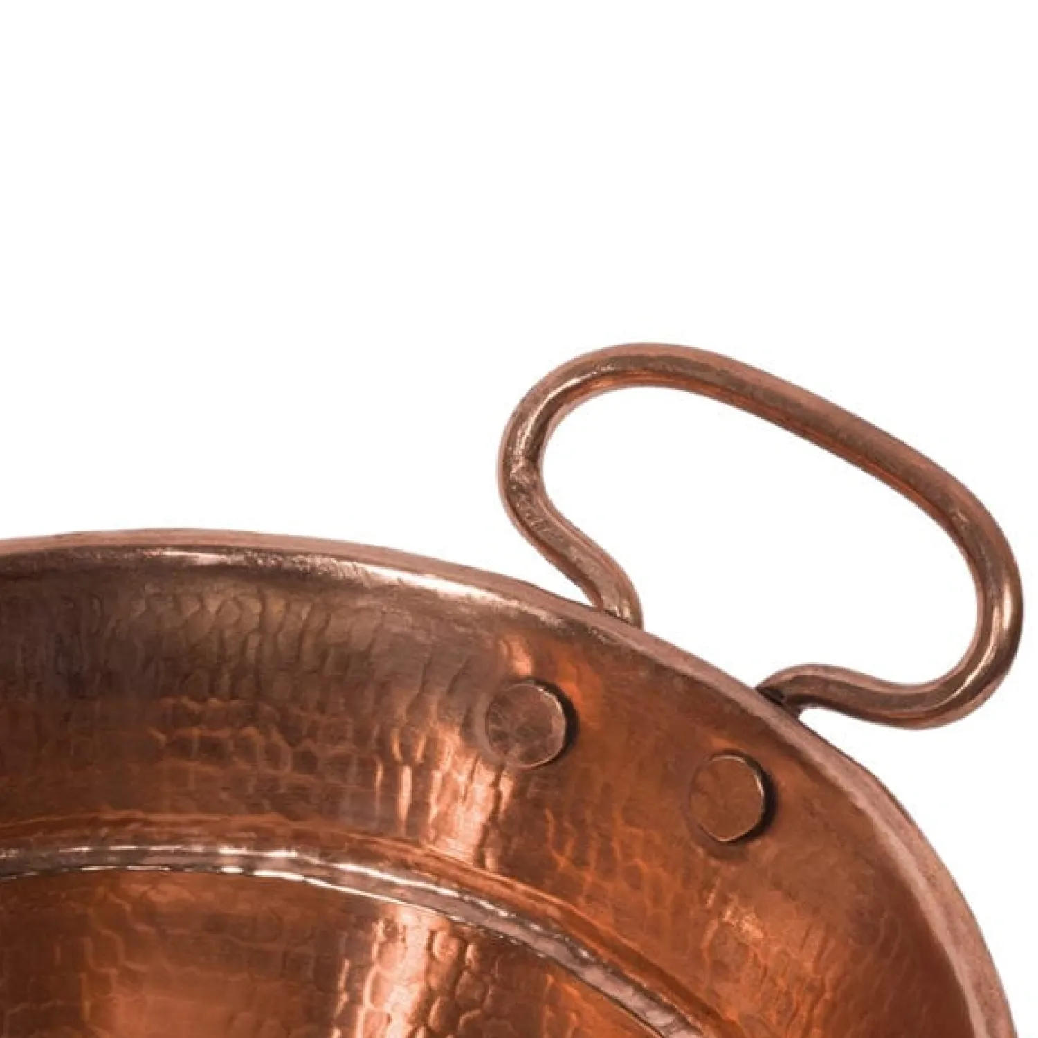 New Oval Bucket Vessel Hammered Copper Sink with Handles Above Counter / Vessel Sinks