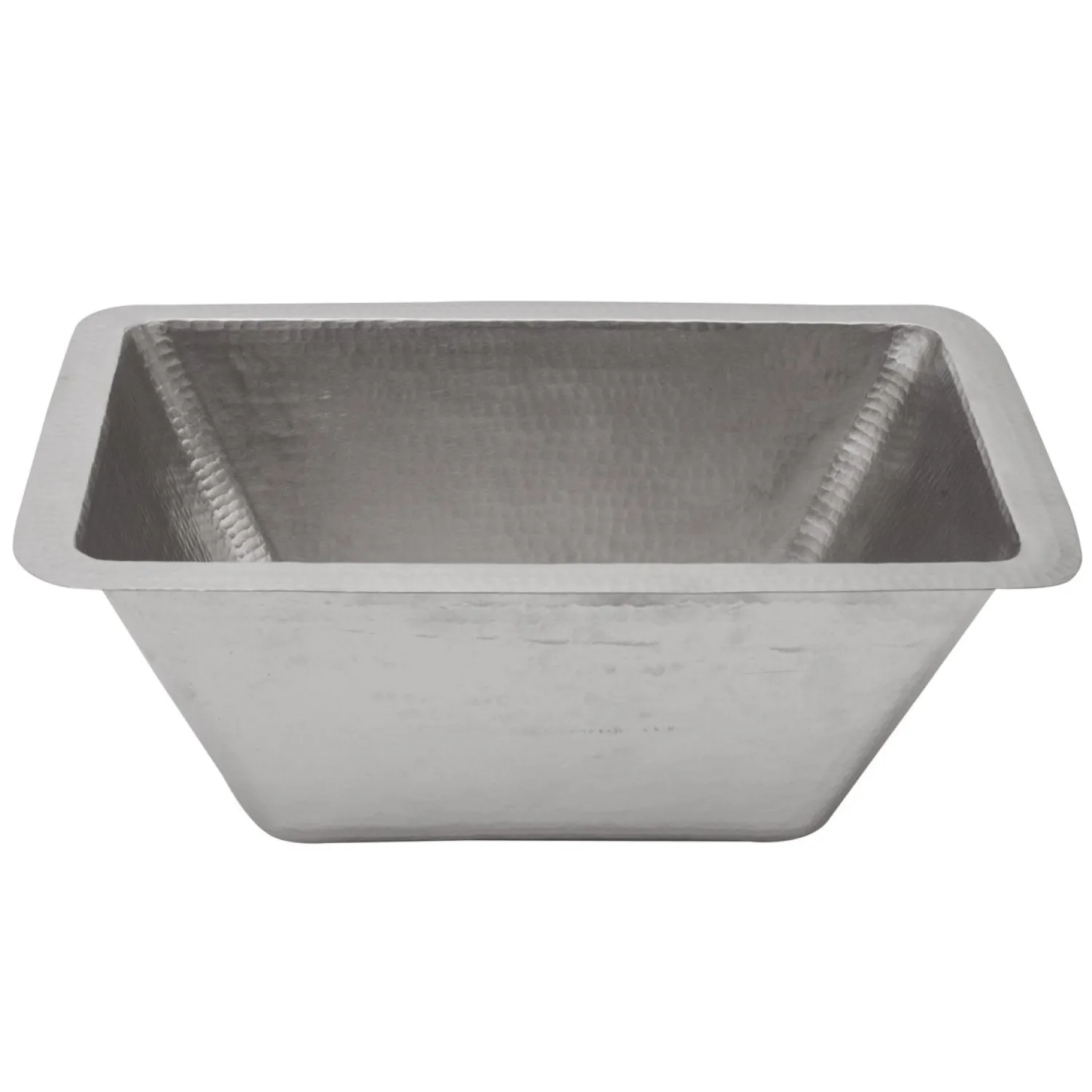 Outlet Rectangle Copper Prep Sink in Nickel with 3.5" Drain Size Bar / Prep Sinks