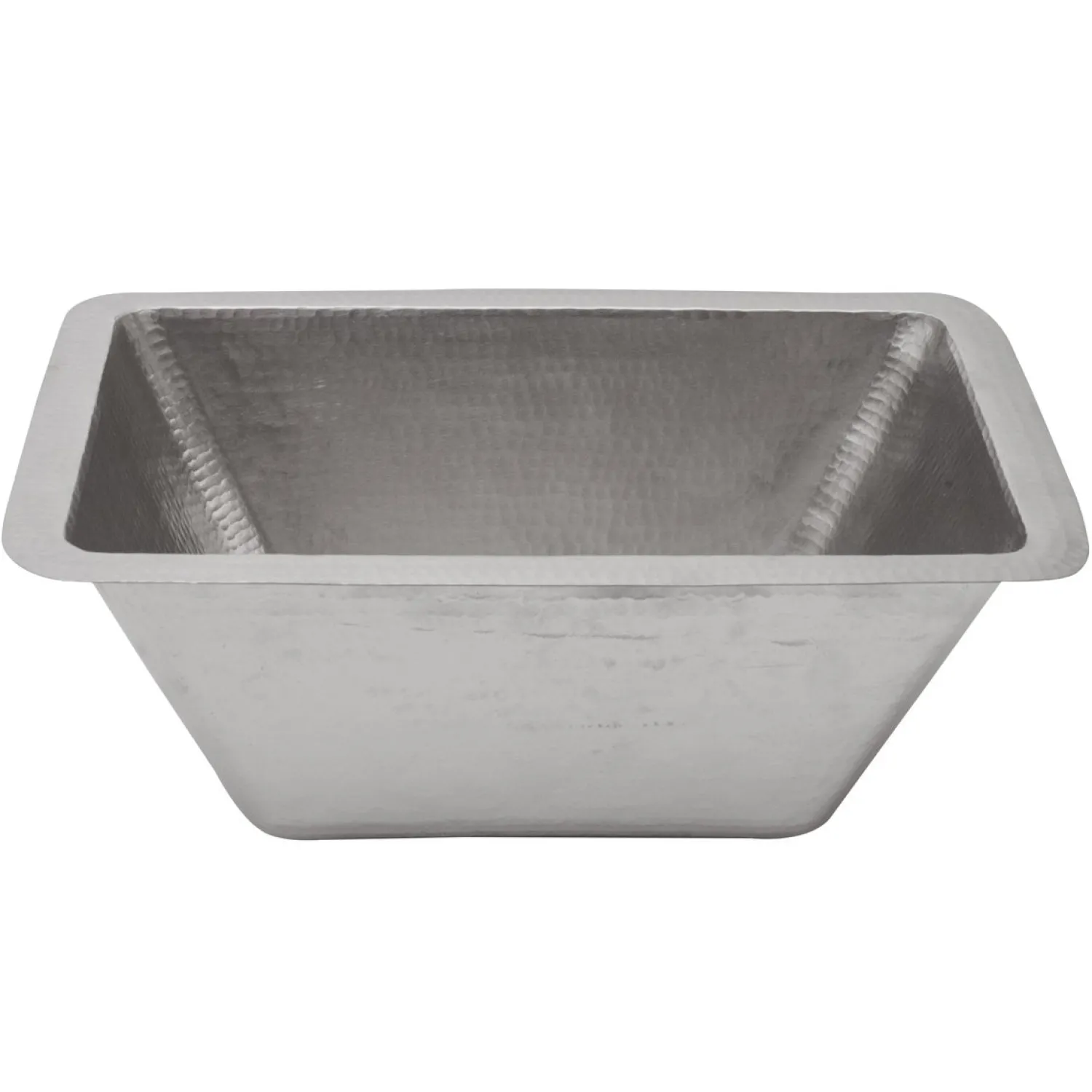 Hot Rectangle Copper Bar Sink in Nickel with 2" Drain Size Bar / Prep Sinks