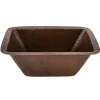 Sale Rectangle Copper Prep Sink with 3.5" Drain Size Bar / Prep Sinks
