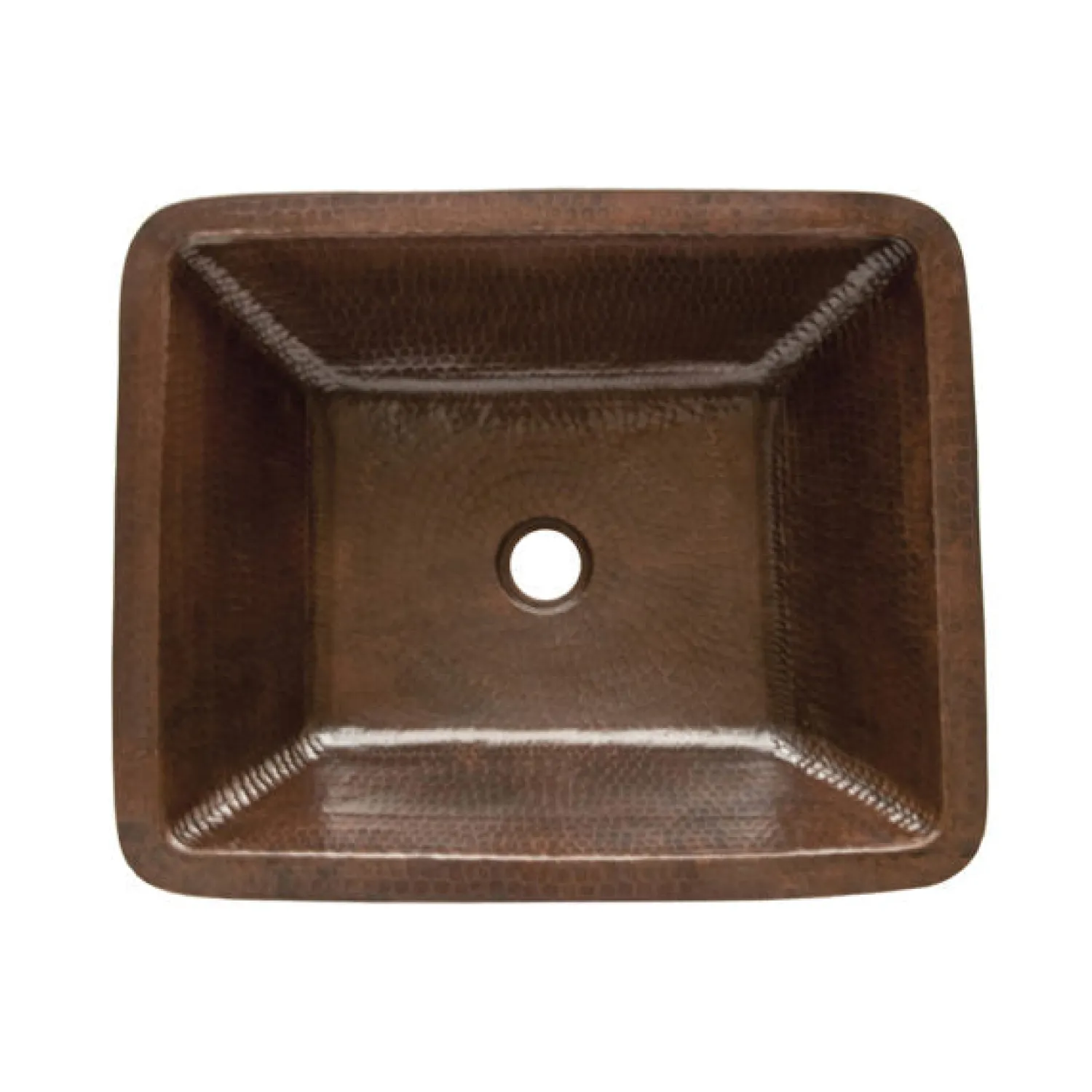 Online Rectangle Under Counter Hammered Copper Bathroom Sink Undermount