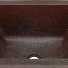 Sale Rectangle Hammered Copper Bathroom Sink Undermount