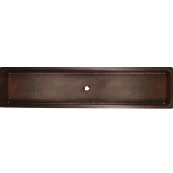 Outlet 60" Rectangle Skirted Vessel Hammered Copper Sink Above Counter / Vessel Sinks