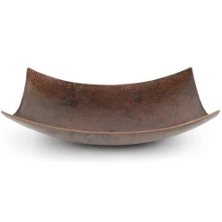 Clearance 18" Rectangle Modern Slope Hammered Copper Sink Above Counter / Vessel Sinks