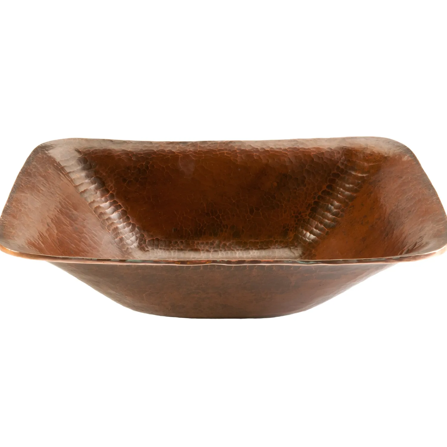 Online Rectangle Hand Forged Old World Copper Vessel Sink Above Counter / Vessel Sinks