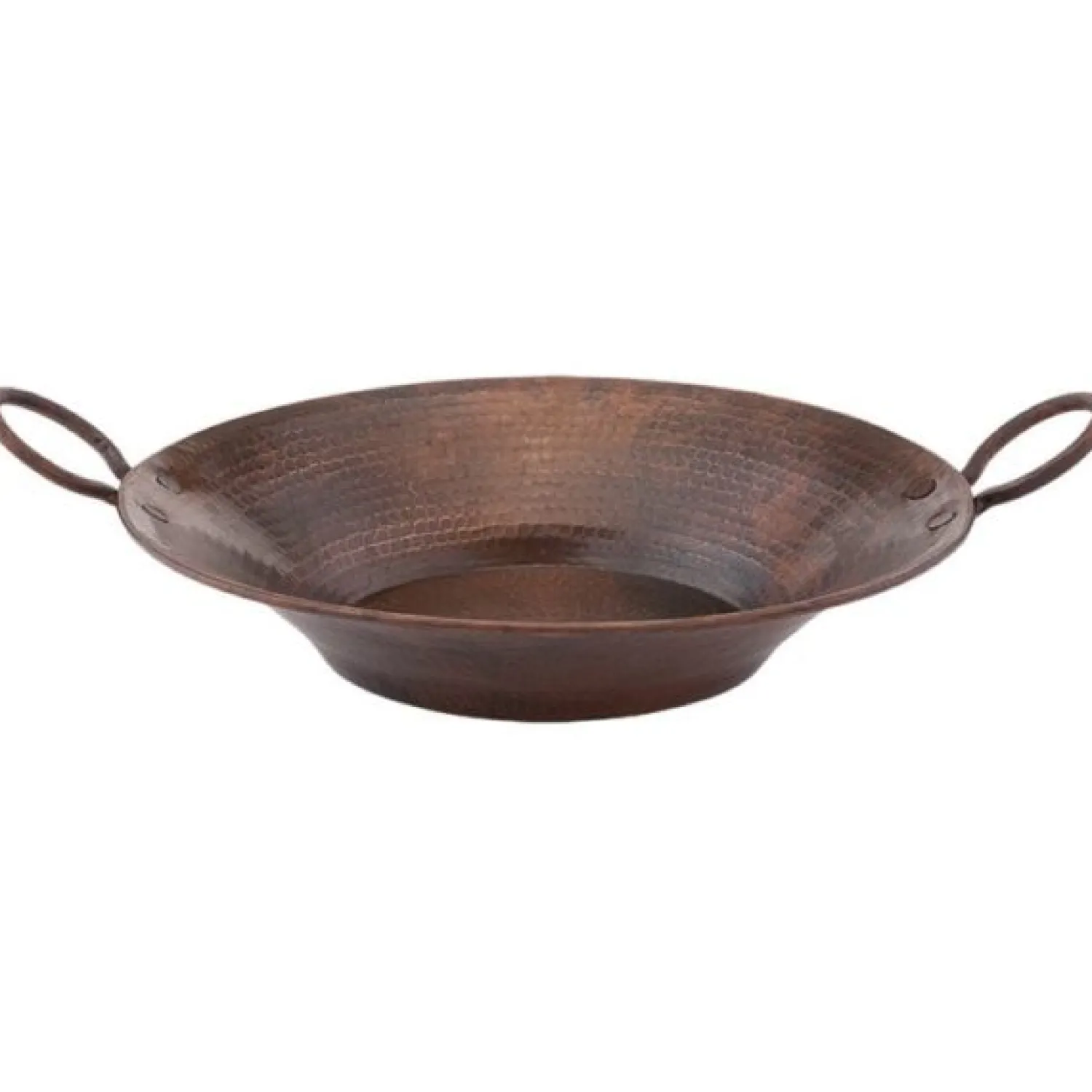 Online 16" Round Miners Pan Vessel Hammered Copper Sink Above Counter / Vessel Sinks