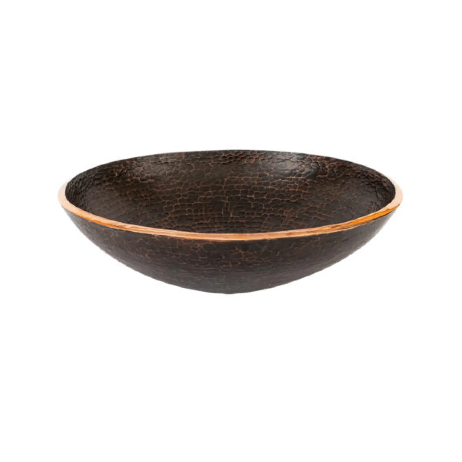 New Round Hand Forged Old World Copper Vessel Sink Above Counter / Vessel Sinks
