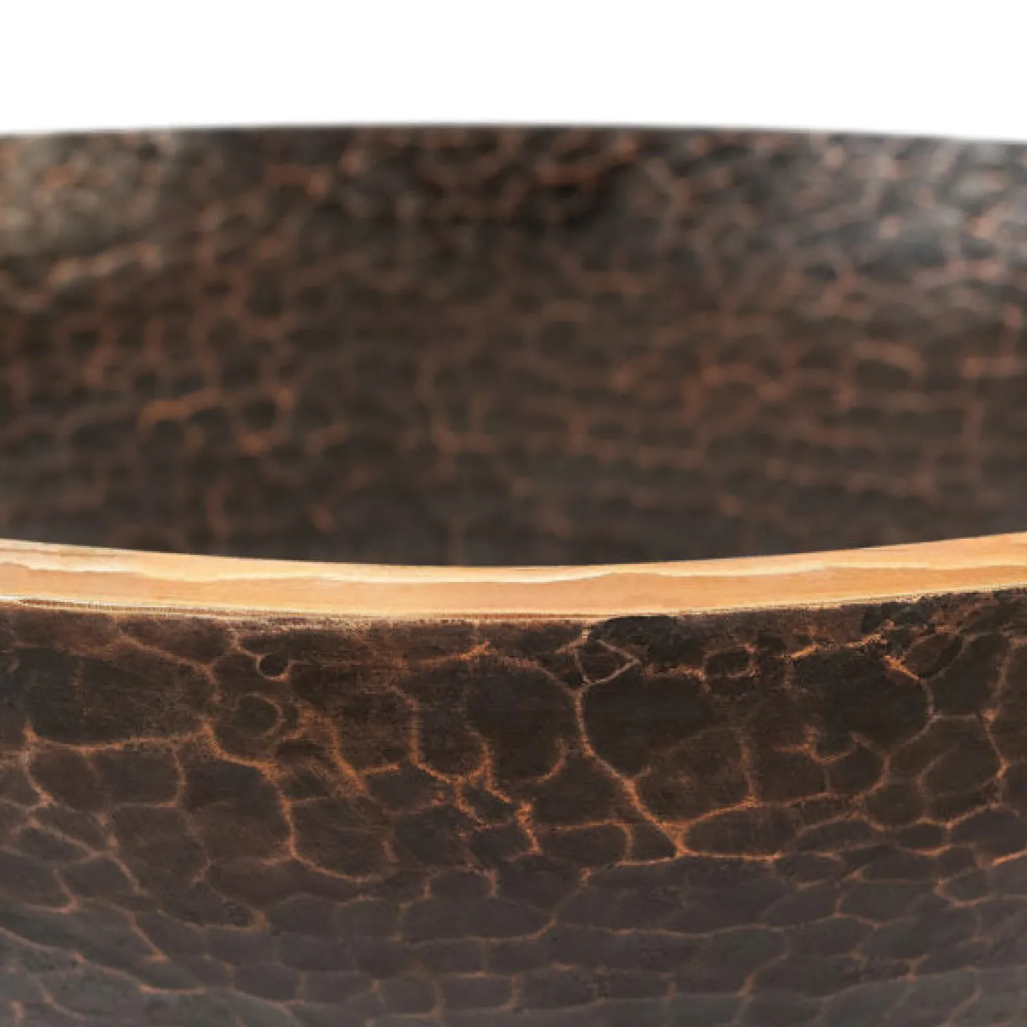 New Round Hand Forged Old World Copper Vessel Sink Above Counter / Vessel Sinks