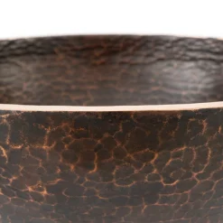 Outlet 13" Round Hand Forged Old World Copper Vessel Sink Above Counter / Vessel Sinks