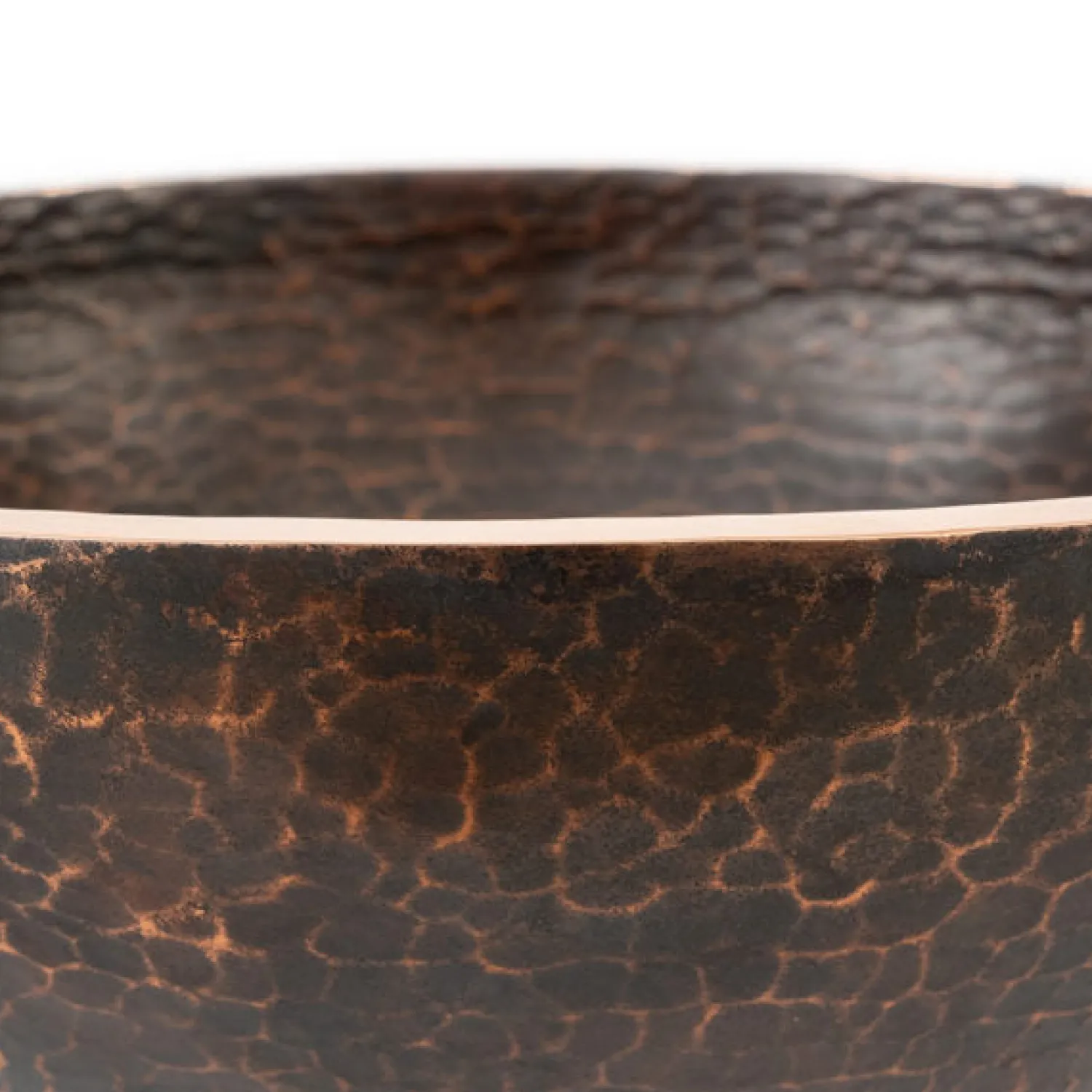 Outlet 13" Round Hand Forged Old World Copper Vessel Sink Above Counter / Vessel Sinks