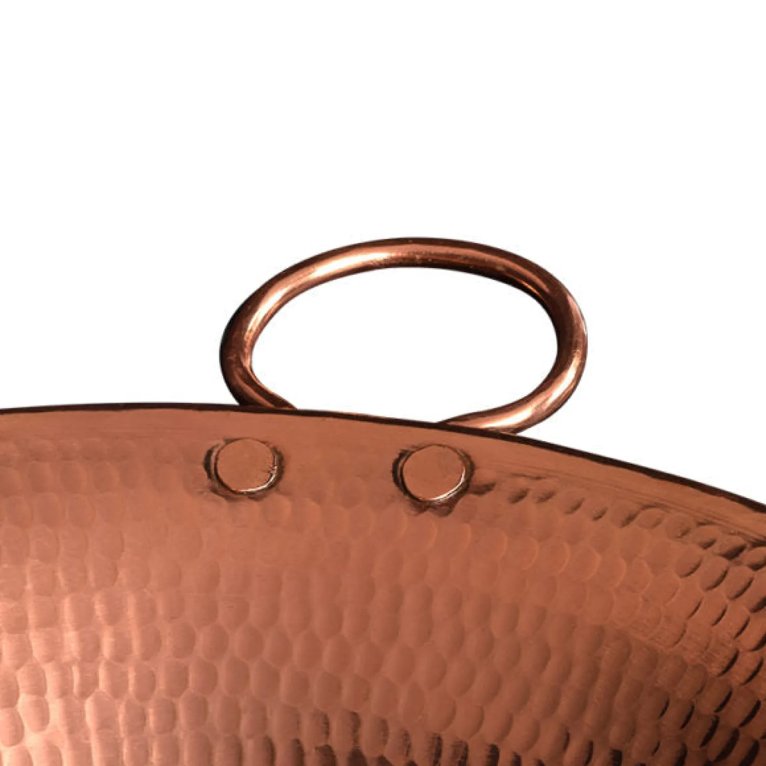Outlet 16" Round Miners Pan Vessel Hammered Copper Sink in Polished Copper Above Counter / Vessel Sinks