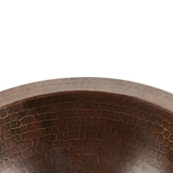 Sale 12" Small Round Under Counter Hammered Copper Sink Undermount