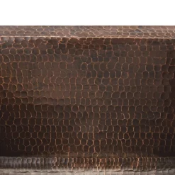 Sale 17" x 12" Rectangle Copper Bar Sink with 2" Drain Bar / Prep Sinks
