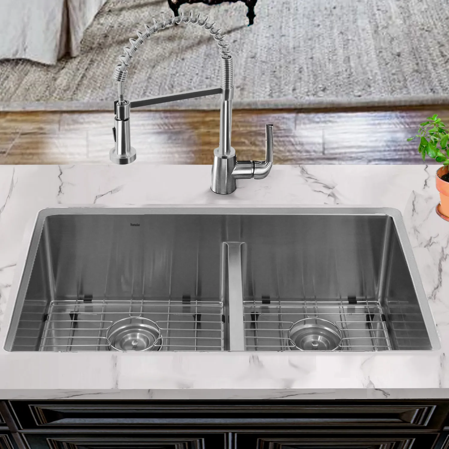 Best 32" Pro Series 60/40 Stainless Steel Kitchen Sink Stainless Steel Sinks|Double Bowl Sinks